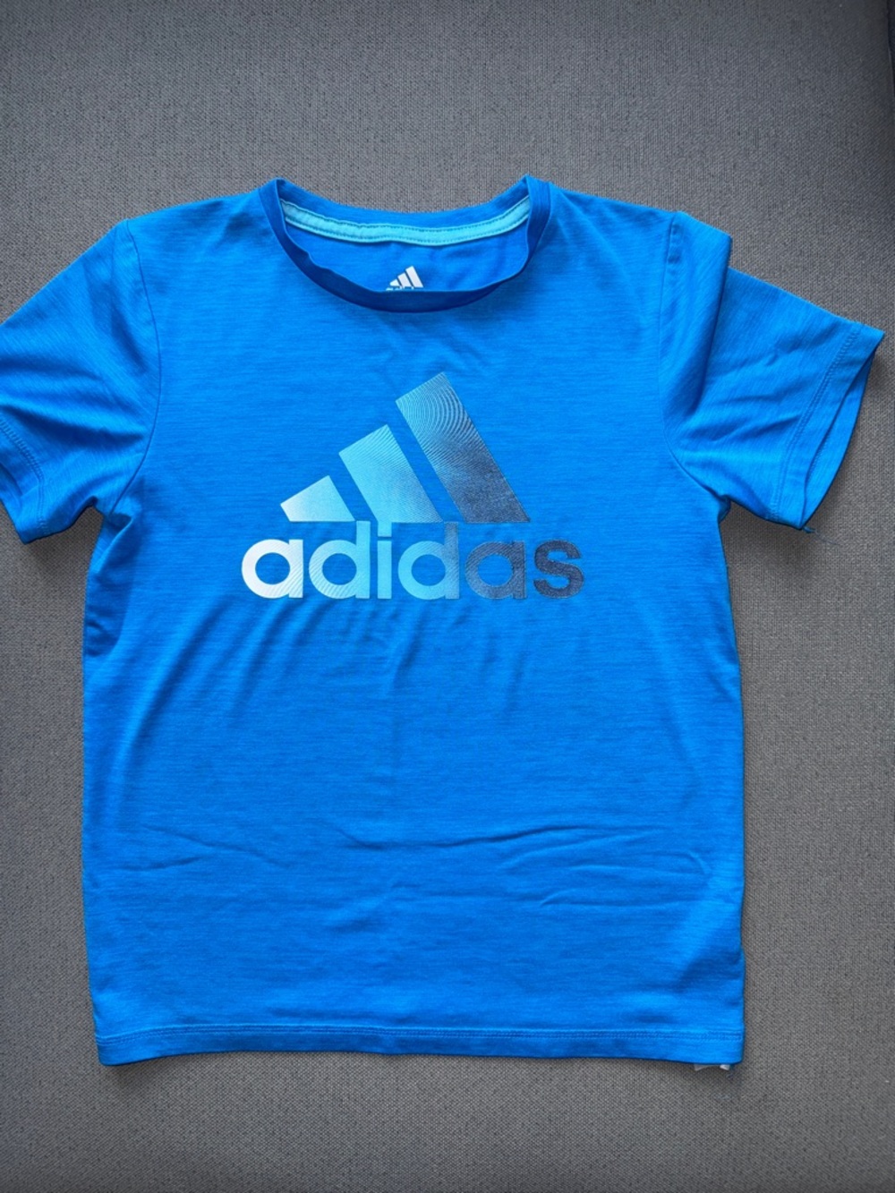 adidas Bright Blue Short Sleeve Logo Tee size 7/xs